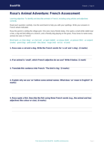 Free Animals Assessment | Year 4 Core | BookFlik