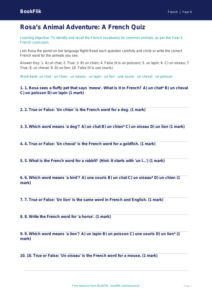 Free Animals Quiz | Year 4 Core | BookFlik