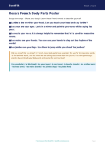 Free Body Parts Poster | Year 4 Core | BookFlik
