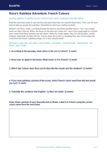 Free Colours Track Sheet | Year 4 Core | BookFlik