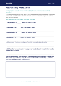 Free Family Activity Sheet | Year 4 Core | BookFlik