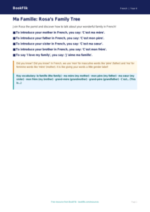 Free Family Poster | Year 4 Core | BookFlik
