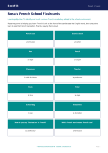 Free School Flashcards | Year 4 Core | BookFlik