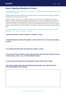 Free Sports Track Sheet | Year 4 Core | BookFlik