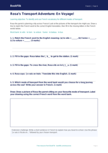 Free Transport Activity Sheet | Year 4 Core | BookFlik