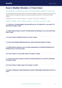 Free Weather Quiz | Year 4 Core | BookFlik