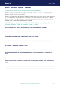 Free Weather Track Sheet | Year 4 Core | BookFlik
