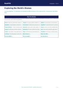 Free Biomes Word Mat | Year 4 Core | BookFlik