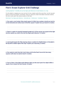 Free Grid References Activity Sheet | Year 4 Core | BookFlik
