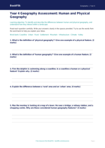 Free Human And Physical Geography Assessment | Year 4 Core | BookFlik