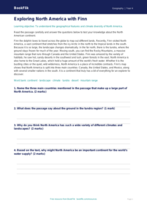 Free North America Comprehension | Year 4 Core | BookFlik