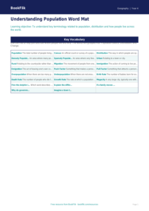 Free Population Word Mat | Year 4 Core | BookFlik