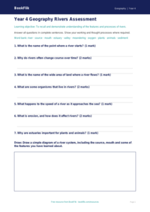 Free Rivers Assessment | Year 4 Core | BookFlik