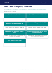 Free Rivers Flashcards | Year 4 Core | BookFlik