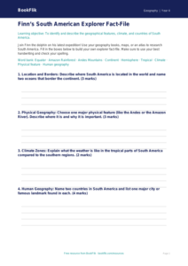 Free South America Template | Year 4 Core | BookFlik