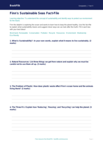 Free Sustainability Template | Year 4 Core | BookFlik