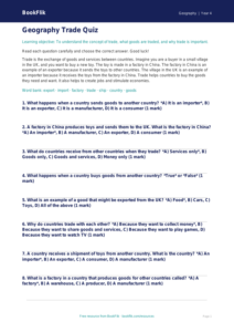 Free Year 4 Trade Quiz | BookFlik Educational Resources