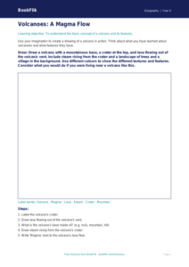 Free Volcanoes Drawing Sheet | Year 4 Core | BookFlik