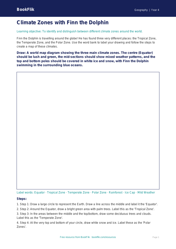 Free Weather And Climate Drawing Sheet | Year 4 Core | BookFlik worksheet preview — Geography Weather And Climate