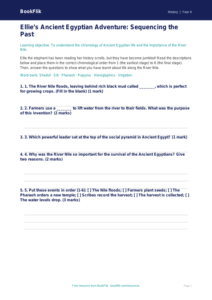 Free Ancient Egypt Activity Sheet | Year 4 Core | BookFlik