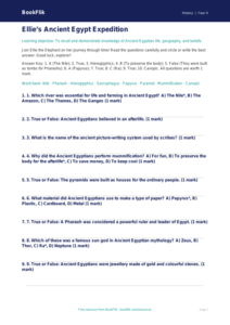 Free Ancient Egypt Quiz | Year 4 Core | BookFlik