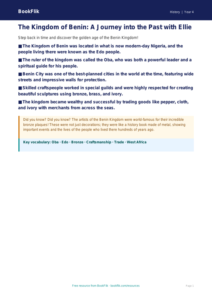 Free Benin Kingdom Poster | Year 4 History Resource | BookFlik
