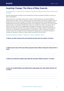 Free Black History Comprehension | Year 4 Core | BookFlik