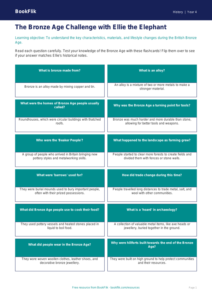 Free Bronze Age Flashcards | Year 4 Core | BookFlik