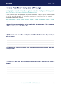 Free Civil Rights Worksheet | Year 4 History Lesson | BookFlik