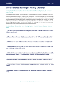Free Florence Nightingale Quiz | Year 4 Core | BookFlik