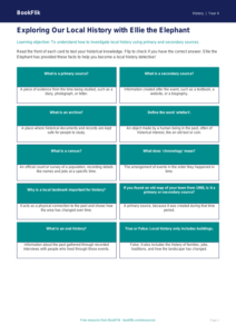 Free Local History Flashcards | Year 4 Core | BookFlik