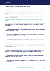 Free Local History Quiz | Year 4 Core | BookFlik