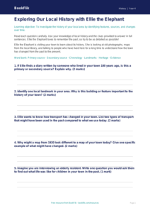 Free Local History Worksheet | Year 4 Core | BookFlik