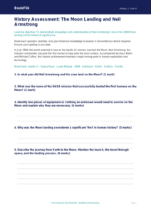 Free Neil Armstrong Assessment | Year 4 Core | BookFlik
