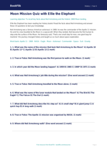 Free Neil Armstrong Quiz | Year 4 Core | BookFlik