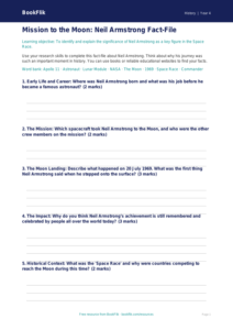 Free Neil Armstrong Template | Year 4 Core | BookFlik
