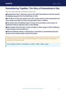 Free Remembrance Day Poster | Year 4 Core | BookFlik