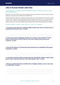 Free Romans Worksheet | Year 4 Core | BookFlik