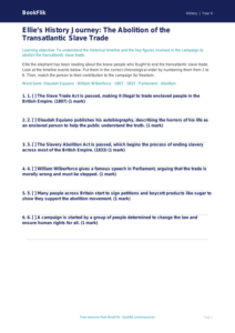 Free Slavery Activity Sheet | Year 4 Core | BookFlik