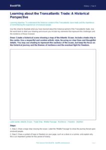 Free Slavery Drawing Sheet | Year 4 Core | BookFlik