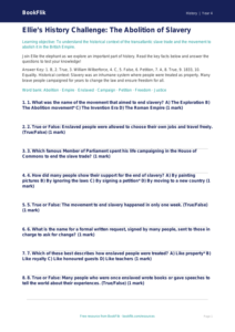 Free Slavery Quiz | Year 4 Core | BookFlik
