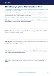Free Slavery Template | Year 4 Core | BookFlik