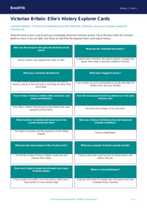 Free Victorians Flashcards | Year 4 Core | BookFlik