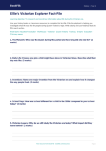 Free Victorians Template | Year 4 Core | BookFlik