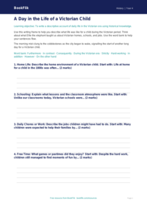 Free Victorians Writing Frame | Year 4 Core | BookFlik