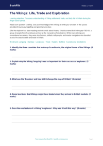 Free Vikings Assessment | Year 4 Core | BookFlik