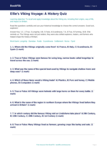 Free Vikings Quiz | Year 4 Core | BookFlik