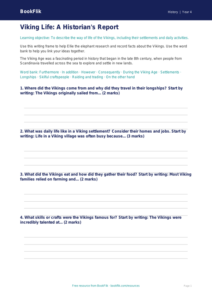 Free Vikings Writing Frame | Year 4 Core | BookFlik