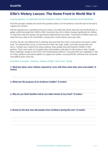 Free WW2 Comprehension Worksheet | Year 4 History | BookFlik