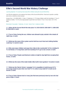 Free WW2 Quiz | Year 4 History Worksheet | BookFlik